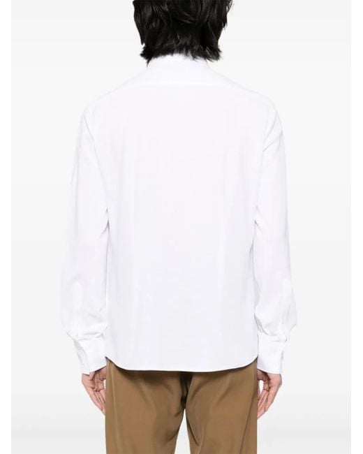 Brunello Cucinelli White Button-Up T-Shirt for men
