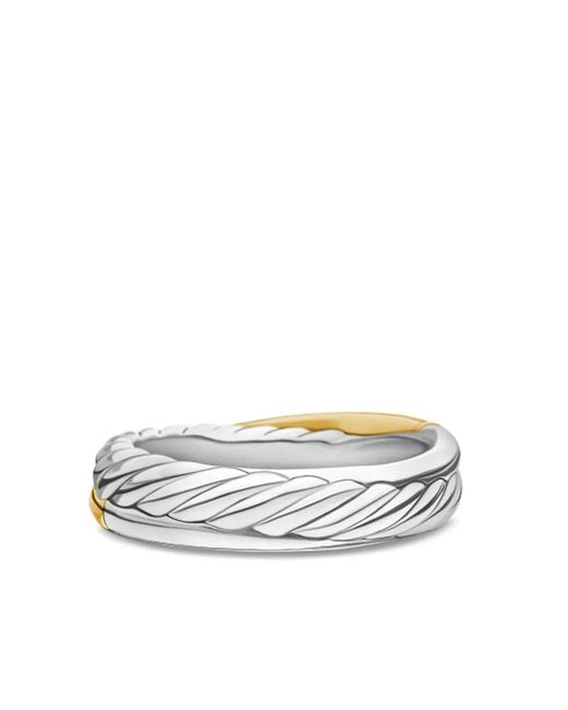 David Yurman Metallic 18Kt And Sterling Crossover Band Ring (5.3Mm)
