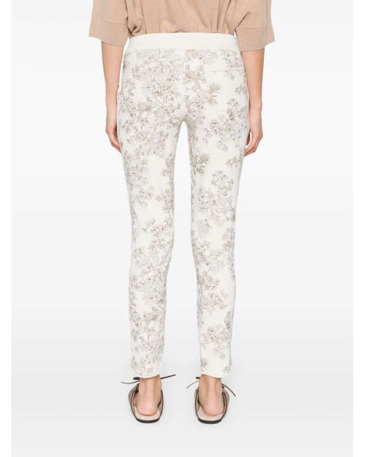Juvia White Cotton-Blend Pants