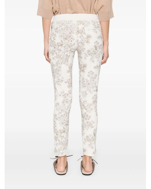 Juvia White Cotton-Blend Pants