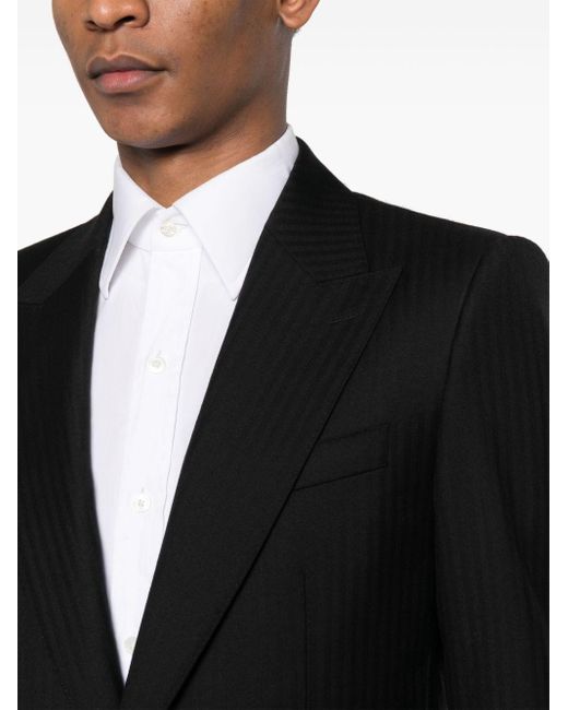 Blazer en laine à simple boutonnage Dolce & Gabbana pour homme en coloris Black