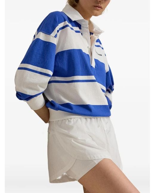 Polo Ralph Lauren Blue Striped Long-Sleeve Polo Shirt