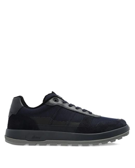 Brioni Blue Crossing Lace-Up Sneakers for men