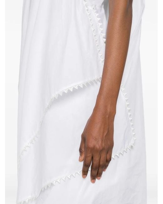 Jacquemus White Minimalist Sleeveless A-Line Dress