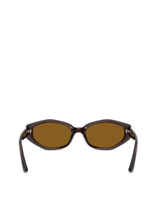 Ray-Ban Metallic Geometric-Frame Sunglasses