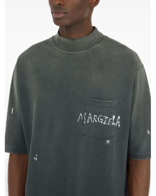 Maison Margiela Gray Logo T-Shirt for men