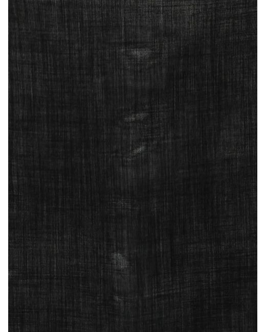 Rier Black Frayed-Edge Scarf for men