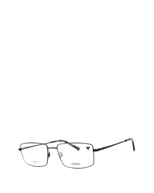 Flexon White Rectangular Titanium Glasses for men