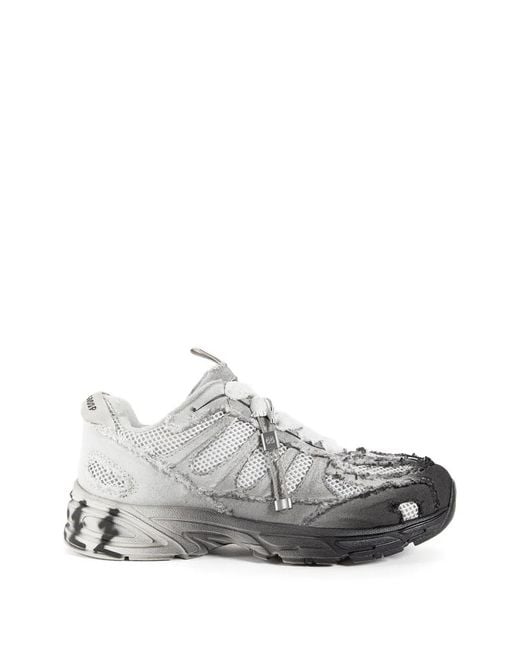 44 Label Group White Dragger Distressed Sneakers