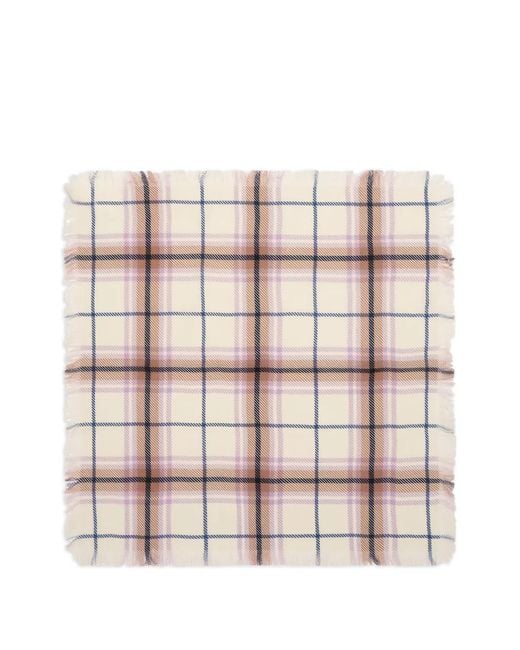 Bompard Pink Twill Tartan Scarf