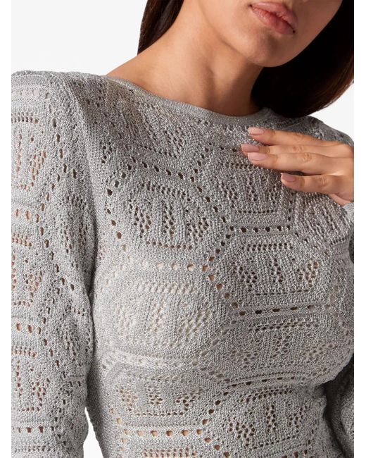 Philipp Plein Top Met Geborduurd Logo in het Gray