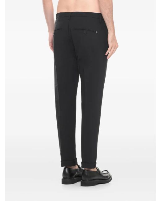 Dondup Black Button-Detail Pants for men