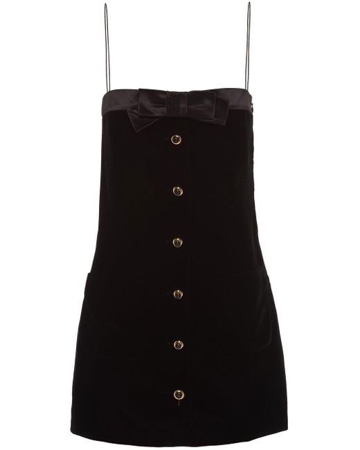 Miu Miu Black Velvet Bow Mini Dress
