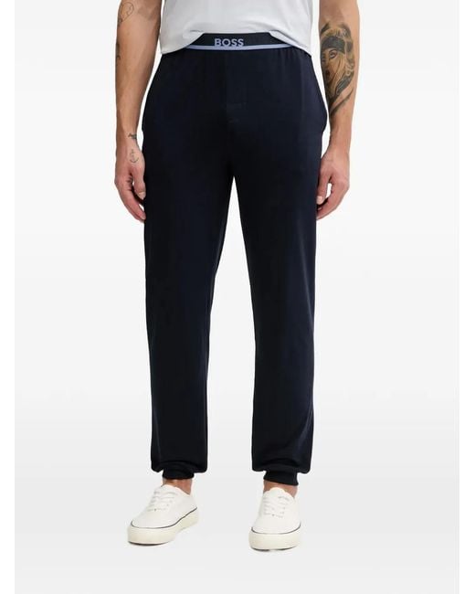 Boss Blue Logo-Print Tracksuit Set for men