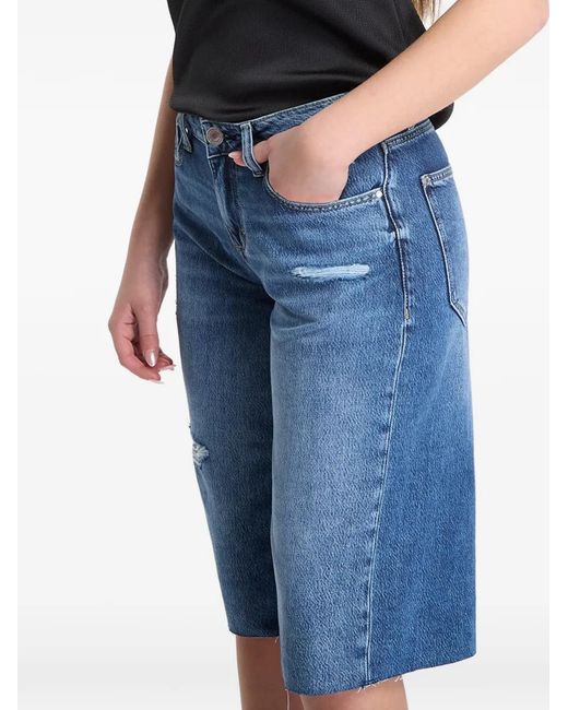 Guess Gerafelde Gerafelde Shorts in het Blue