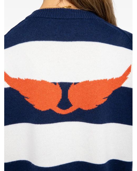 Zadig & Voltaire Blue Mikyz Striped Sweater