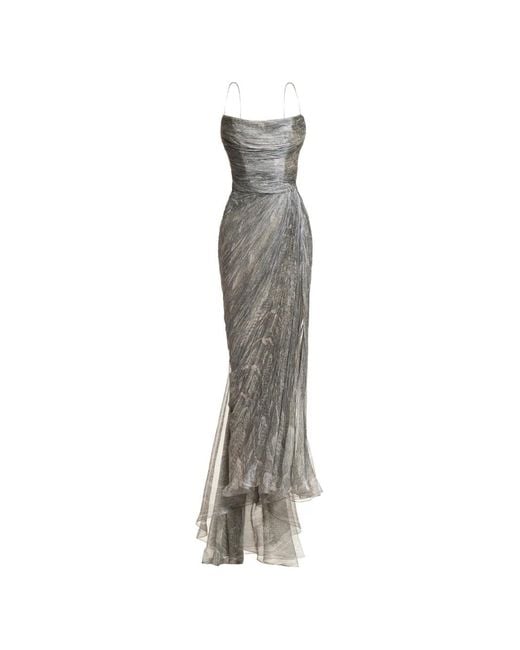 Maria Lucia Hohan White Rio Sleeveless Slit Asymmetric Dress