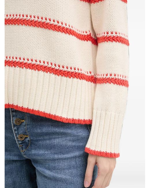 Mos Mosh Red Mmrola Bine Horizontal-Stripe Sweater