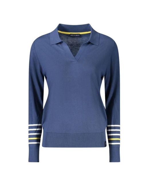 Pull Rayé À Col V North Sails en coloris Blue