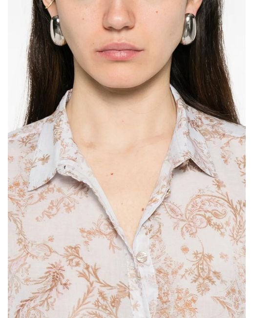 Forte_forte White Patterned Cotton Shirt
