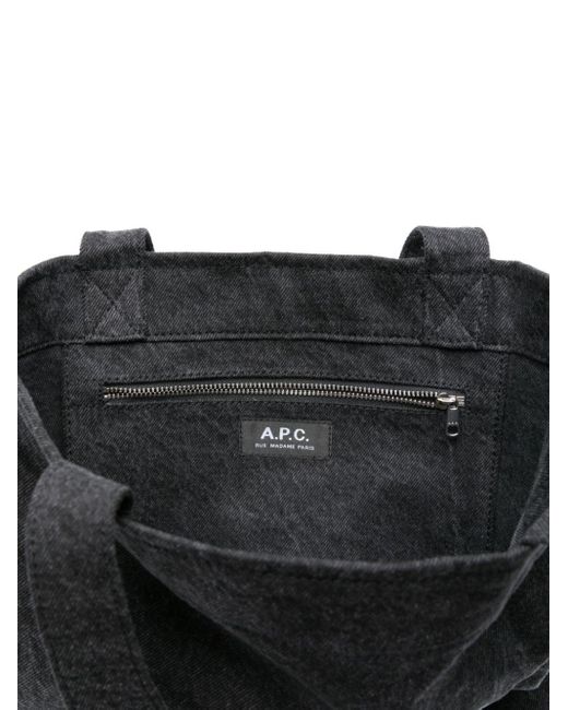 A.P.C. Black Axel Panelled Tote Bag