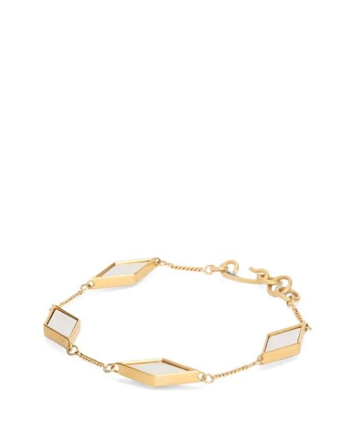 Jil Sander Metallic Argyle-Pattern Mirror-Effect Bracelet