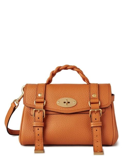 Mulberry Brown Mini Alexa Leather Tote Bag