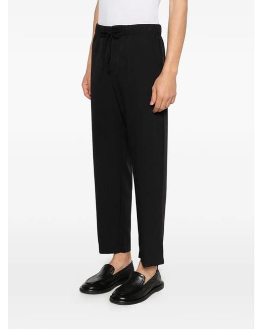 Imperial Black Drawstring Trousers for men