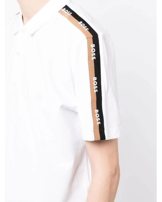 Boss White Parlay 175 Polo Shirt for men