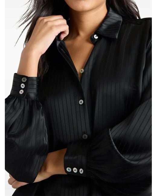 Cinq À Sept Black Gestreiftes Georgia Top