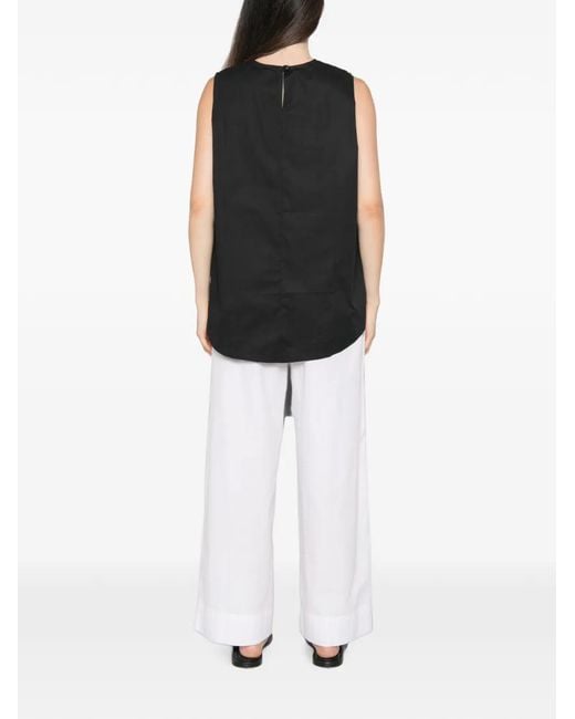 MOUTAKI Black Sleeveless Blouse