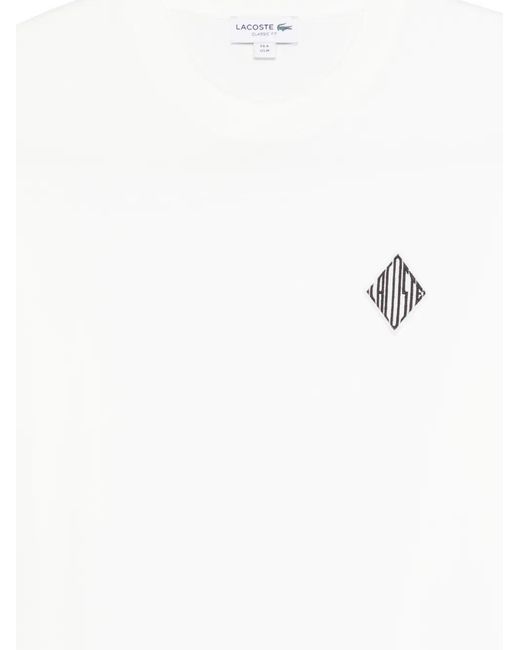 Lacoste White Logo-Patch T-Shirt for men