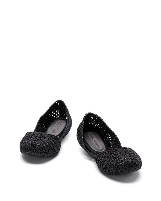 Melissa Black Campana Papel Caged Ballet Flats
