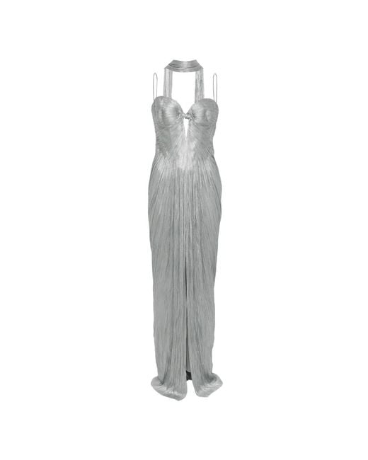 Maria Lucia Hohan White Tonia Cutout Maxi Dress