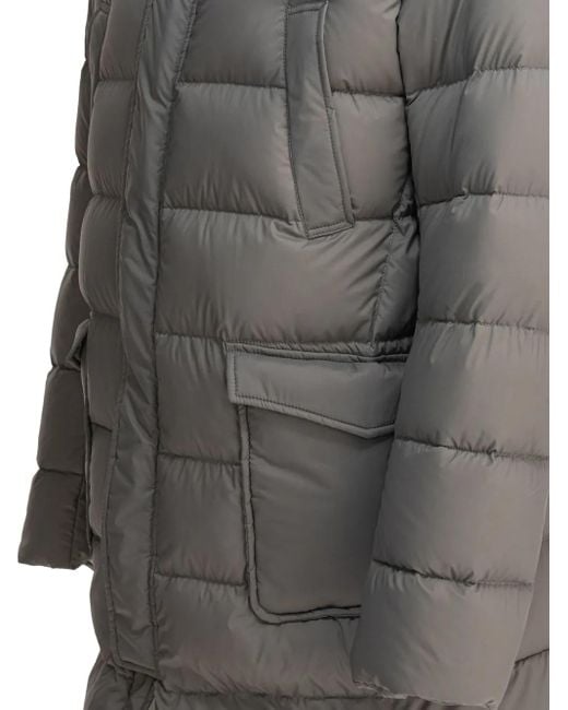 Herno Gray Hooded Coat for men