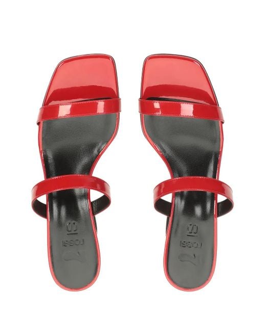 Sergio Rossi Red Si Rossi 45Mm Leather Sandals