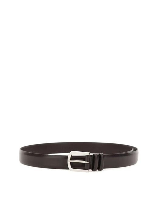 Orciani White Leather Belt for men