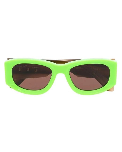 Off-White c/o Virgil Abloh Green Logo-print Sunglasses