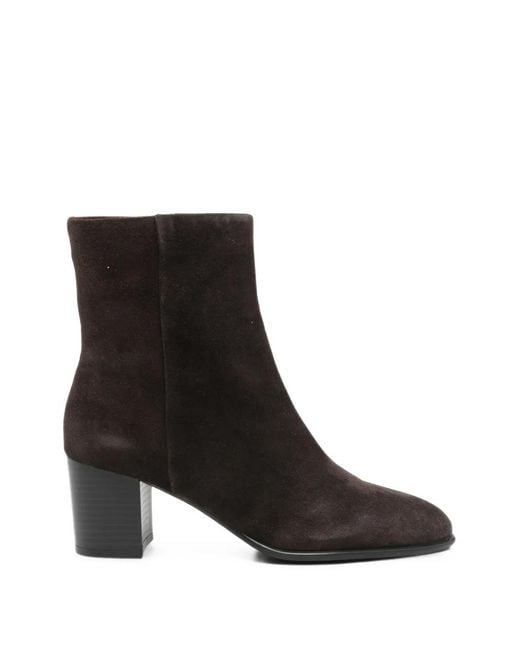 Bibi Lou Black North Suede Block-Heel Ankle Boots