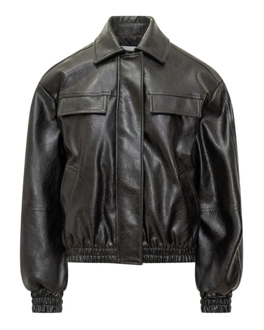 Chaqueta Bómber Con Bolsillos Con Solapa MSGM de color Black