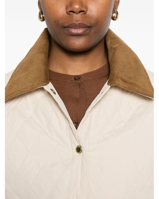 Barbour Natural Quilted Corduroy-Collar Jacket