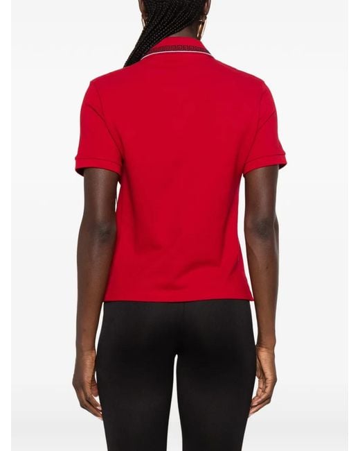 Polo Con Borde Greca Versace de color Red