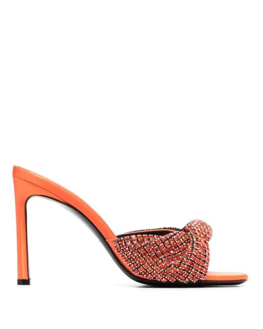 Sergio Rossi Pink X Evangelie Smyrniotaki Mules À Ornements En Cristal