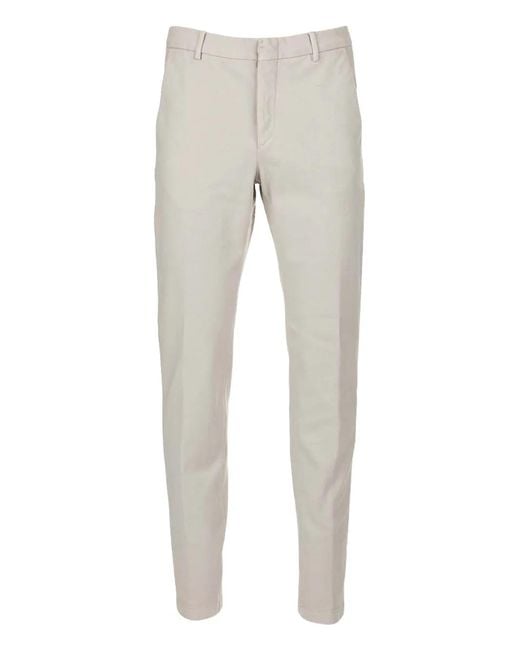 Eleventy Gray Side-Pockets Buttoned Trousers for men