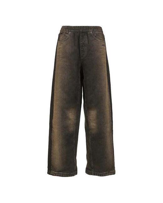 Adidas White X Avavav Elasticated-Waist Wide-Leg Jeans for men