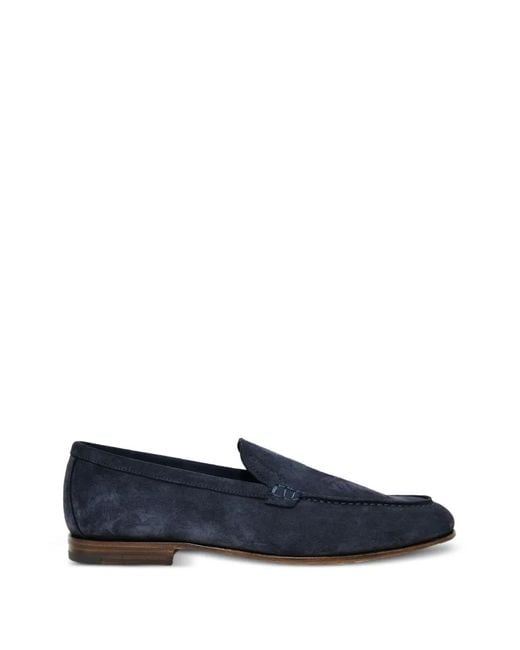 Church's Blue Slip-On Suede Loafers for men