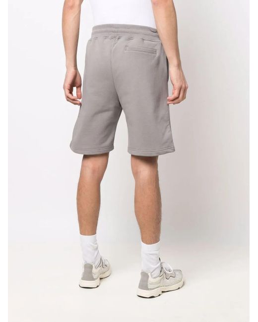 A_COLD_WALL* Gray Logo-Print Track Shorts for men