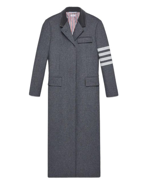 Thom Browne Blue Long-Sleeve Coat