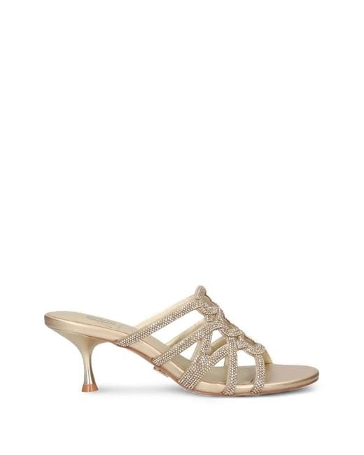 Albano Natural Vanity Crystal-Embellished Sandals
