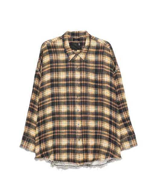 R13 Natural Frayed-Hem Shirt